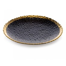 Πιάτο σερβιρίσματος KATI 25 cm μαύρο/χρυσό