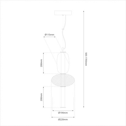  Κρεμαστό φωτιστικό οροφής LED ARAME LED/23W/230V διάμετρος 22 cm μαύρο