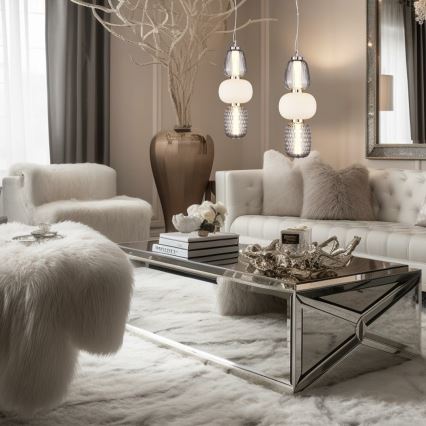  Κρεμαστό φωτιστικό οροφής LED CARO LED/28W/230V γυαλιστερό χρώμιο