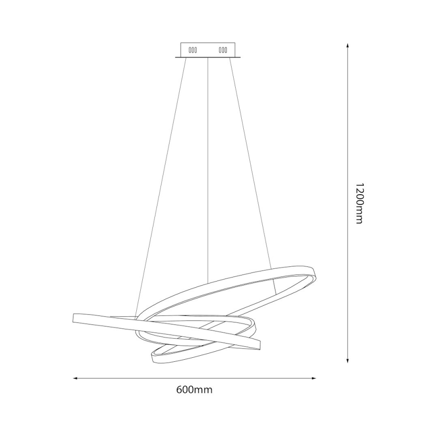  Κρεμαστό φωτιστικό οροφής LED EMPOLI LED/55W/230V μαύρο