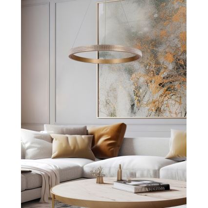  Κρεμαστό φωτιστικό οροφής LED HASHIM LED/22W/230V διάμετρος 40 cm χαλκός