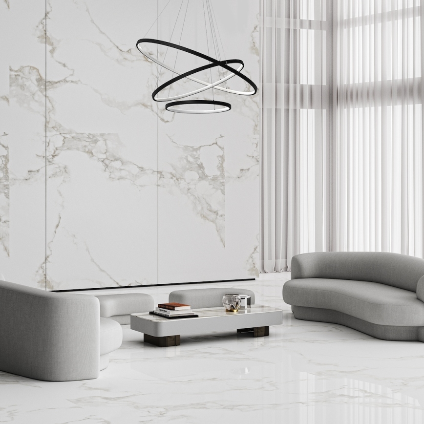  Κρεμαστό φωτιστικό οροφής LED HOOP LED/93W/230V διάμετρος 80 cm 4000K μαύρο