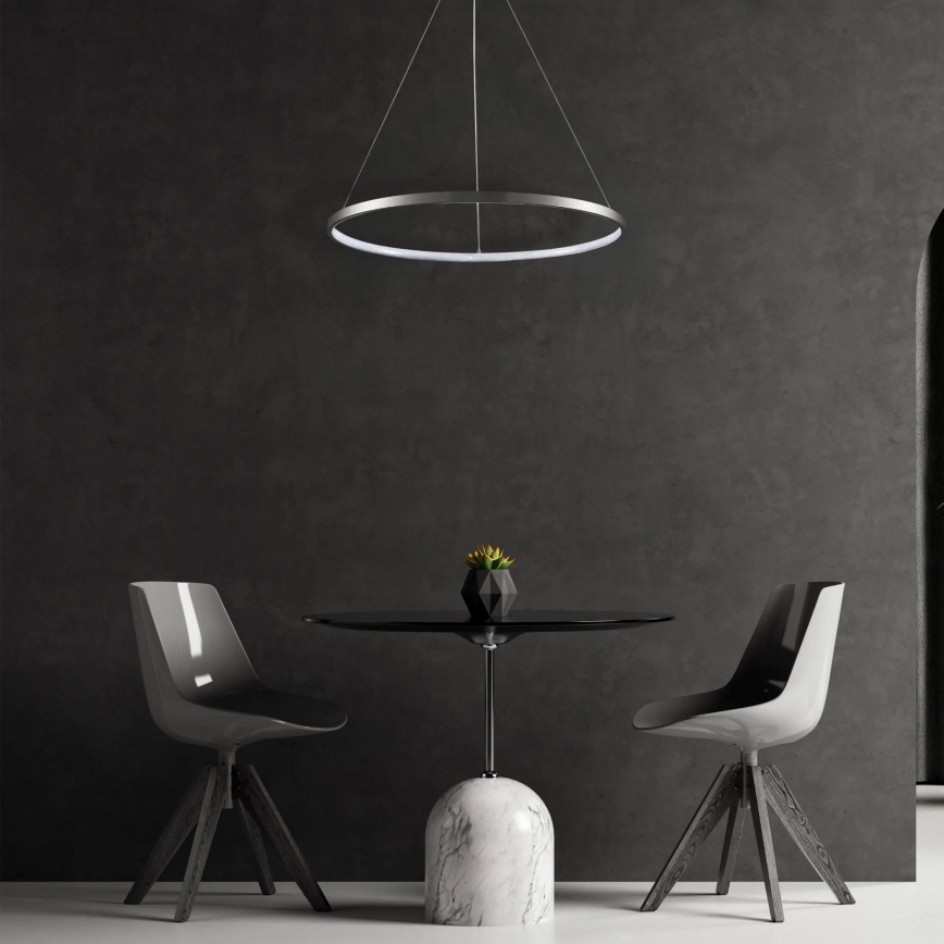  Κρεμαστό φωτιστικό οροφής LED LEA LED/20W/230V 4000K διάμετρος 50 cm ματ χρώμιο