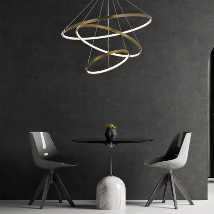  Κρεμαστό φωτιστικό οροφής LED LEA LED/60W/230V 4000K διάμετρος 80 cm χρυσό