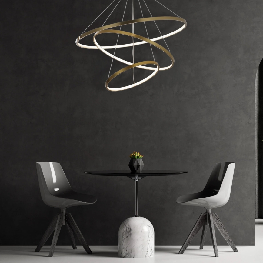  Κρεμαστό φωτιστικό οροφής LED LEA LED/60W/230V 4000K διάμετρος 80 cm χρυσό