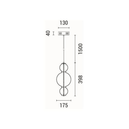  Κρεμαστό φωτιστικό οροφής LED LED/12,6W/230V 3000K