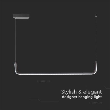  Κρεμαστό φωτιστικό οροφής LED LED/12W/230V 4000K 90 cm μαύρο