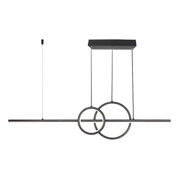  Κρεμαστό φωτιστικό οροφής LED LED/15W/230V 4000K 80 cm μαύρο