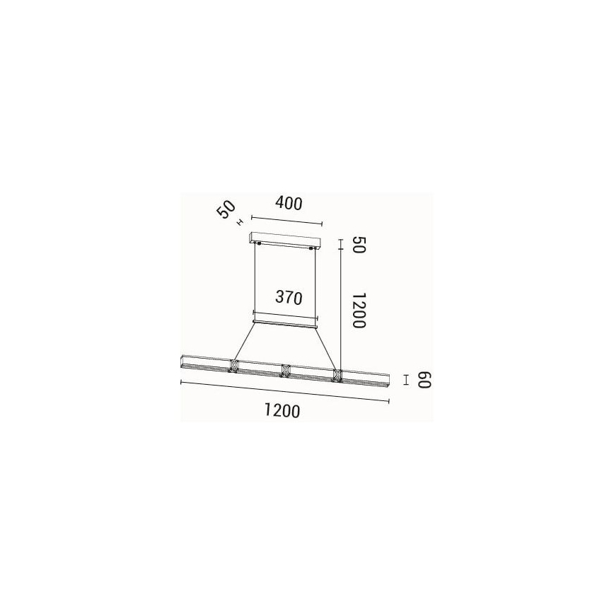  Κρεμαστό φωτιστικό οροφής LED LED/21W/230V 3000K 45x120 cm