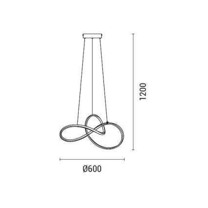 Κρεμαστό φωτιστικό οροφής LED LED/30W/230V 3000K
