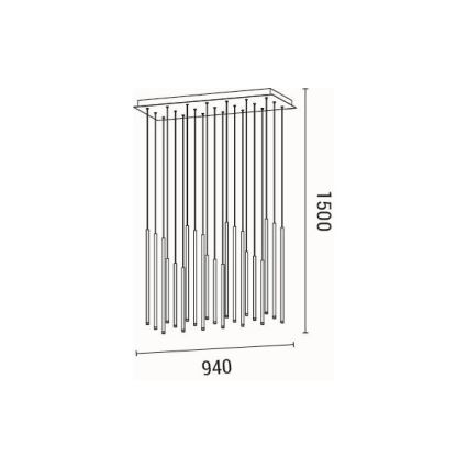  Κρεμαστό φωτιστικό οροφής LED LED/47W/230V 3000K