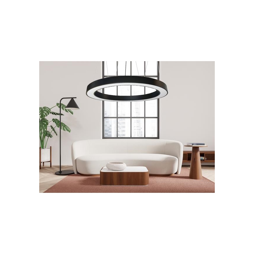  Κρεμαστό φωτιστικό οροφής LED LED/60W/230V 4000K διάμετρος 120 cm μαύρο