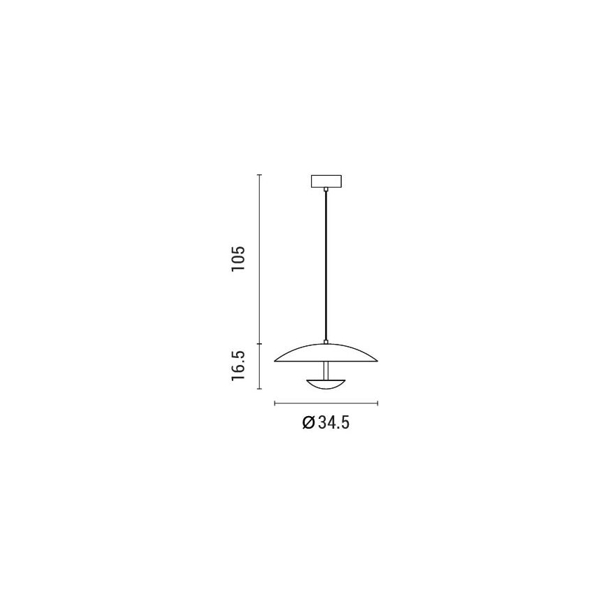  Κρεμαστό φωτιστικό οροφής LED LED/7W/230V 3000K διάμετρος 34,5 cm