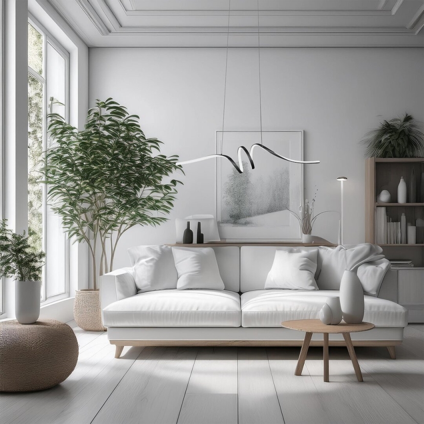  Κρεμαστό φωτιστικό οροφής LED LOOP LED/28W/230V μαύρο