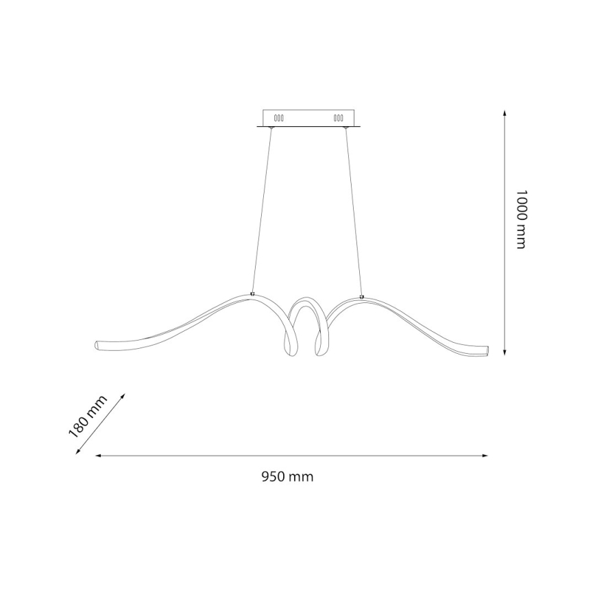  Κρεμαστό φωτιστικό οροφής LED LOOP LED/28W/230V μαύρο