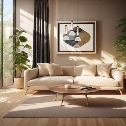  Κρεμαστό φωτιστικό οροφής LED LUCCO LED/13W/230V διάμετρος 15 cm φιμέ