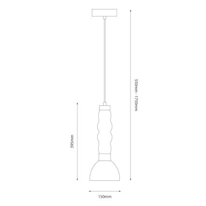  Κρεμαστό φωτιστικό οροφής LED LUCCO LED/13W/230V διάμετρος 15 cm χρυσό