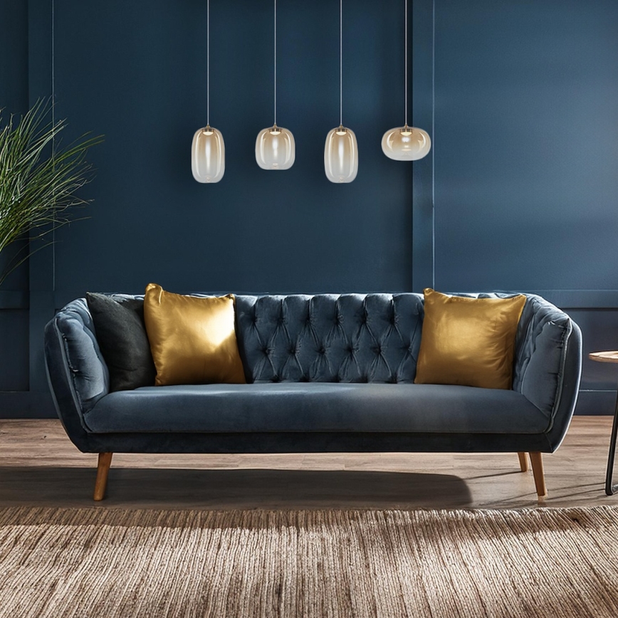  Κρεμαστό φωτιστικό οροφής LED VASO LED/15W/230V χρυσό/φιμέ