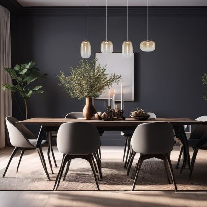  Κρεμαστό φωτιστικό οροφής LED VASO LED/15W/230V χρυσό/φιμέ