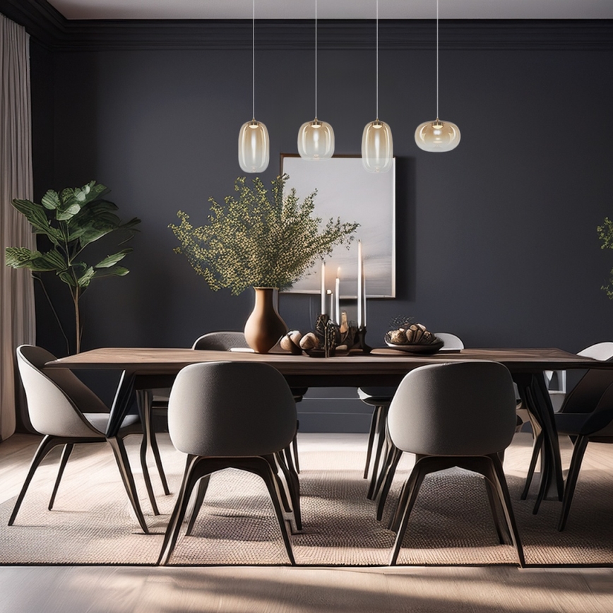  Κρεμαστό φωτιστικό οροφής LED VASO LED/15W/230V χρυσό/φιμέ