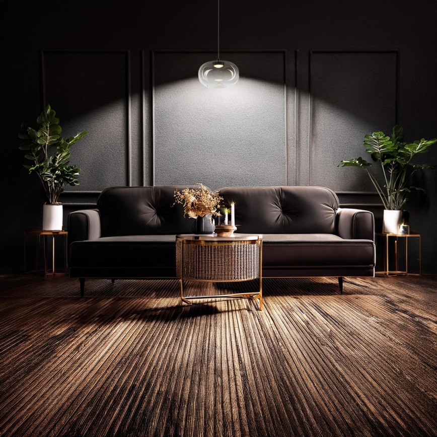  Κρεμαστό φωτιστικό οροφής LED VASO LED/4W/230V διάμετρος 18 cm μαύρο/φιμέ