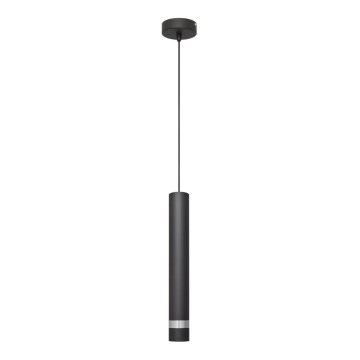  Κρεμαστό φωτιστικό οροφής LED TUBA 1xGU10/4,8W/230V μαύρο/γυαλιστερό χρώμιο