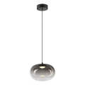  Κρεμαστό φωτιστικό οροφής LED VASO LED/4W/230V διάμετρος 18 cm μαύρο/φιμέ