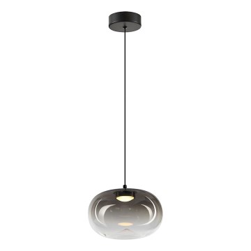  Κρεμαστό φωτιστικό οροφής LED VASO LED/4W/230V διάμετρος 18 cm μαύρο/φιμέ