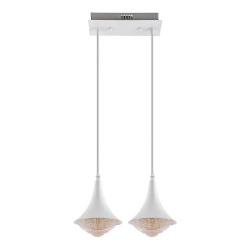  Κρεμαστό φωτιστικό οροφής LED 2xLED/9W/230V λευκό