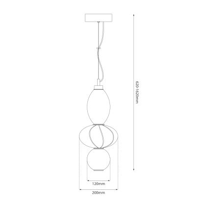  Κρεμαστό φωτιστικό οροφής LED ASCOLI LED/18W/230V διάμετρος 20 cm μπεζ