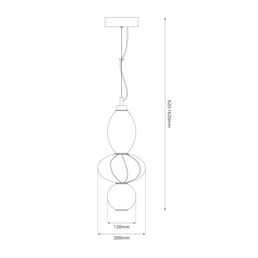  Κρεμαστό φωτιστικό οροφής LED ASCOLI LED/18W/230V διάμετρος 20 cm μπεζ