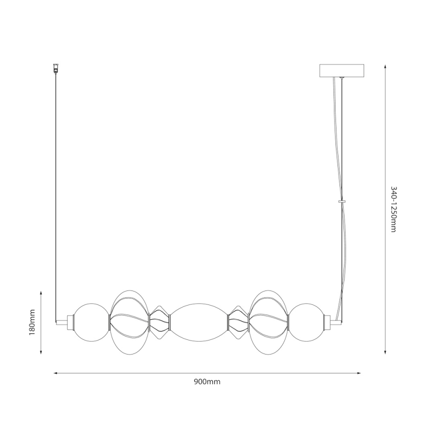  Κρεμαστό φωτιστικό οροφής LED ASCOLI LED/24W/230V πολύχρωμα