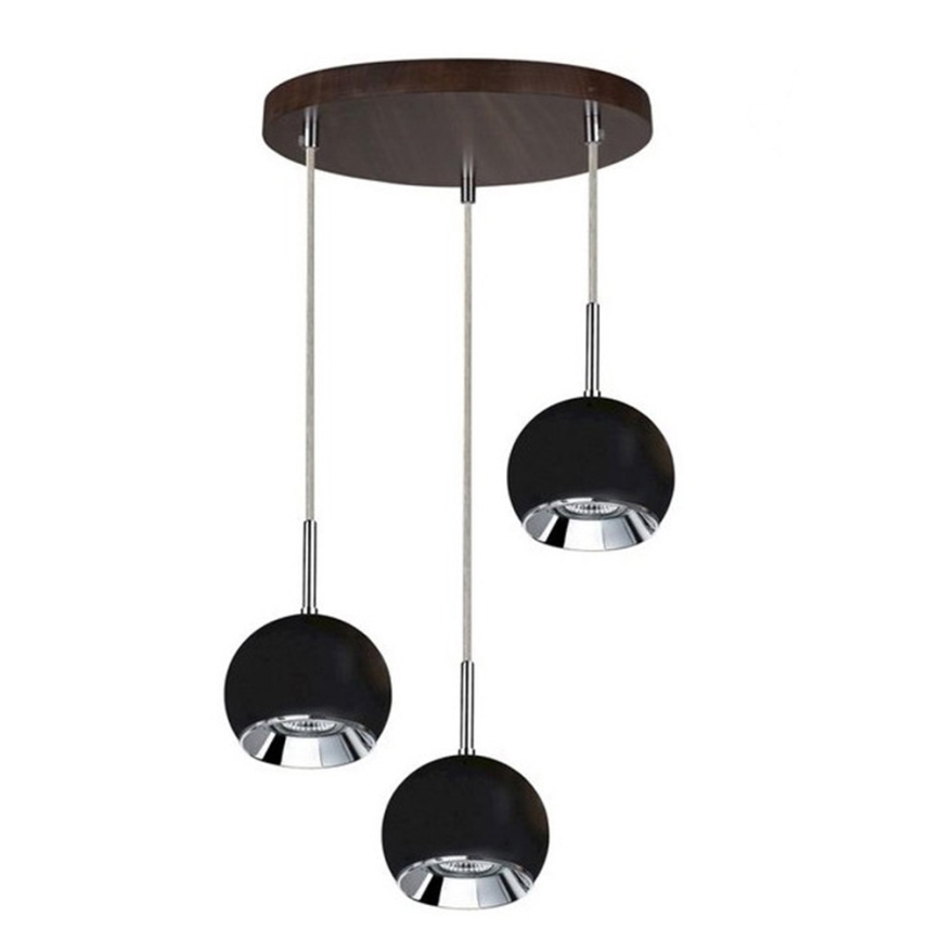  Κρεμαστό φωτιστικό οροφής LED BALL WOOD 3xGU10/5W/230V οξιά