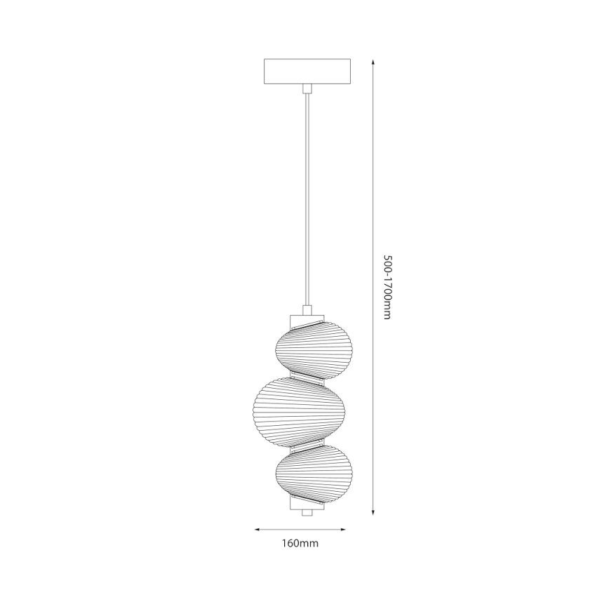  Κρεμαστό φωτιστικό οροφής LED BOLLA LED/12W/230V διάμετρος 16 cm χρυσό