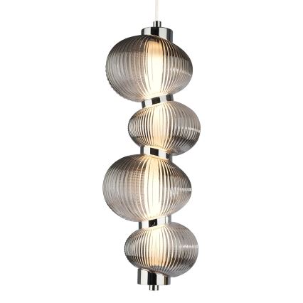  Κρεμαστό φωτιστικό οροφής LED BOLLA LED/17W/230V διάμετρος 16 cm γυαλιστερό χρώμιο/φιμέ