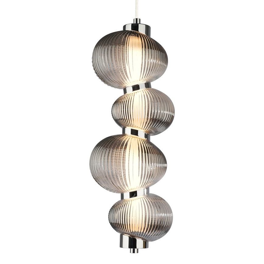  Κρεμαστό φωτιστικό οροφής LED BOLLA LED/17W/230V διάμετρος 16 cm γυαλιστερό χρώμιο/φιμέ