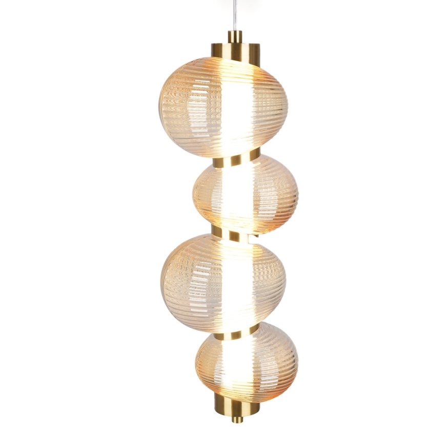  Κρεμαστό φωτιστικό οροφής LED BOLLA LED/17W/230V διάμετρος 16 cm χρυσό/φιμέ