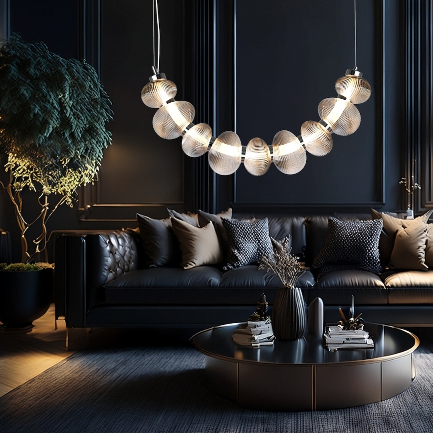  Κρεμαστό φωτιστικό οροφής LED BOLLA LED/36W/230V γυαλιστερό χρώμιο/φιμέ
