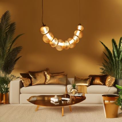  Κρεμαστό φωτιστικό οροφής LED BOLLA LED/36W/230V χρυσό/φιμέ