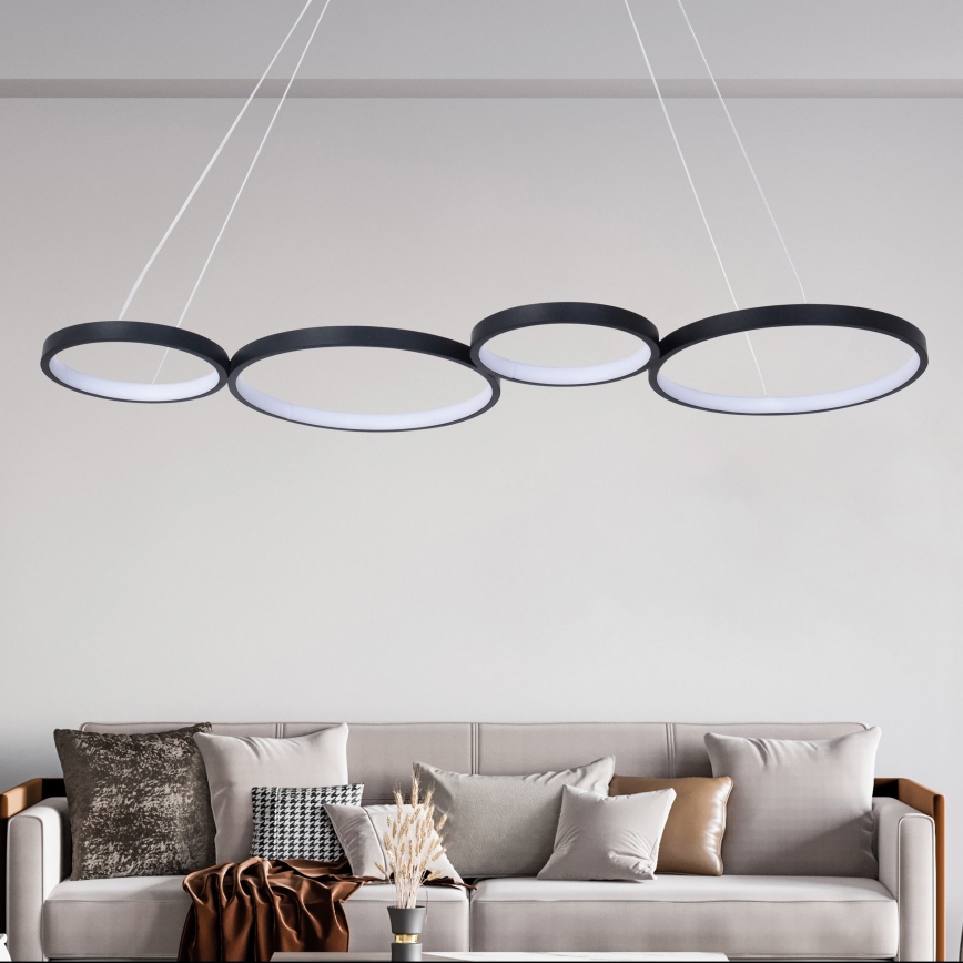  Κρεμαστό φωτιστικό οροφής LED FLAMENCO LED/42W/230V 4000K μαύρο