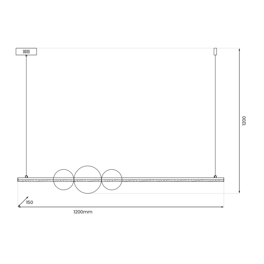 Κρεμαστό φωτιστικό οροφής LED KUGEL LED/30W/230V μαύρο