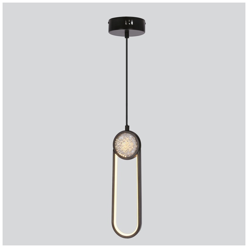  Κρεμαστό φωτιστικό οροφής LED LACRIMA LED/15W/230V 3000K μαύρο