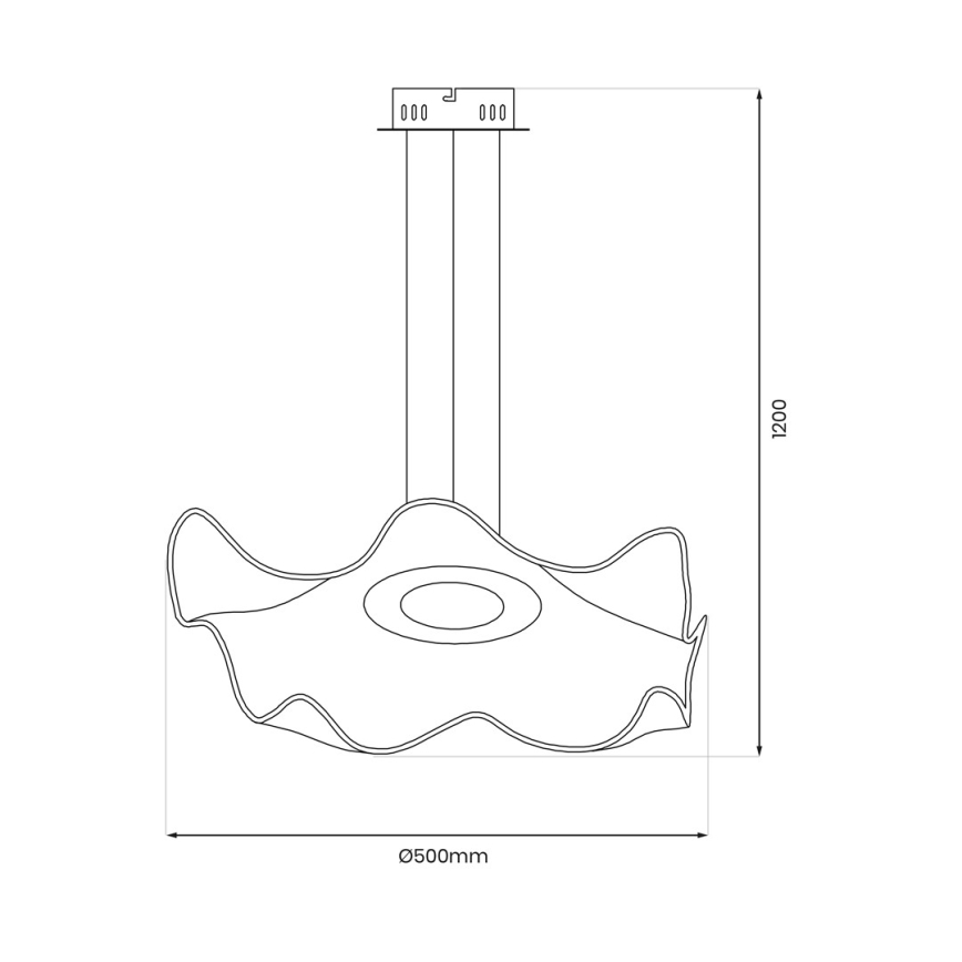  Κρεμαστό φωτιστικό οροφής LED LARGO LED/16W/230V χρυσό