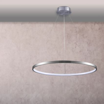  Κρεμαστό φωτιστικό οροφής LED LEA LED/20W/230V 4000K διάμετρος 50 cm ματ χρώμιο