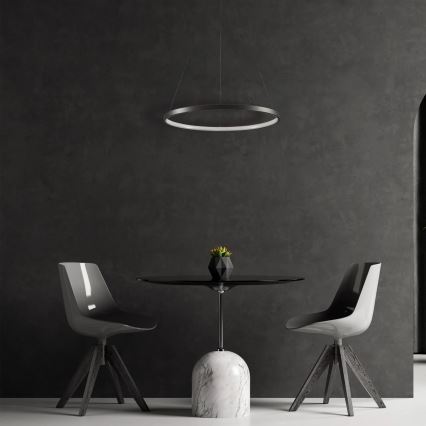 Κρεμαστό φωτιστικό οροφής LED LEA LED/20W/230V 4000K διάμετρος 50 cm μαύρο