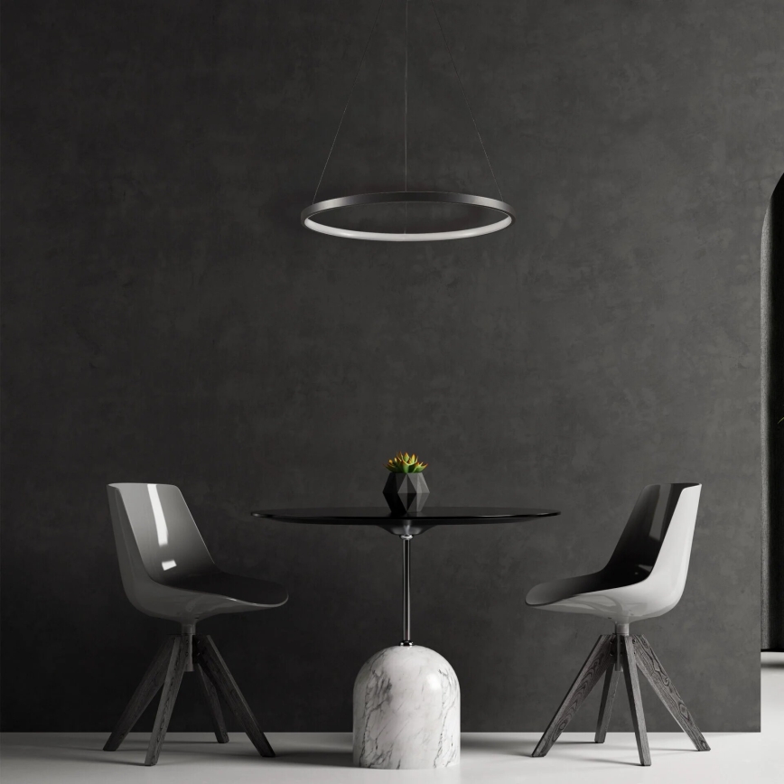  Κρεμαστό φωτιστικό οροφής LED LEA LED/20W/230V 4000K διάμετρος 50 cm μαύρο
