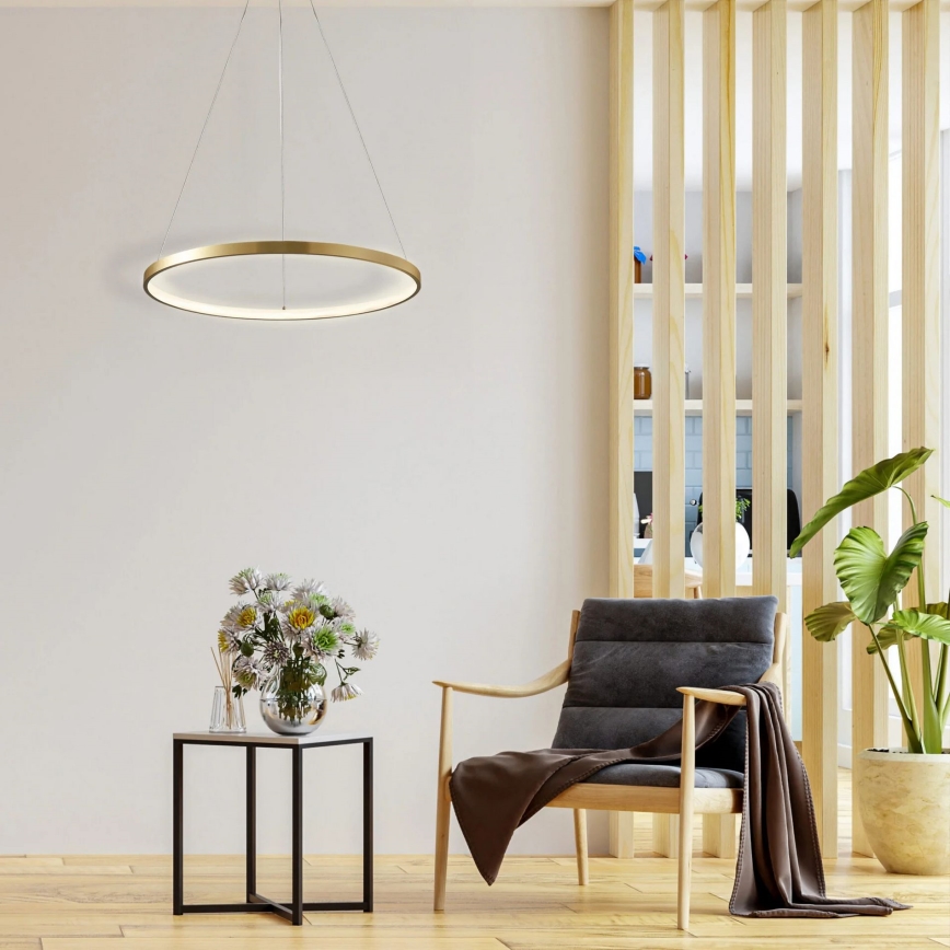  Κρεμαστό φωτιστικό οροφής LED LEA LED/20W/230V 4000K διάμετρος 50 cm χρυσό