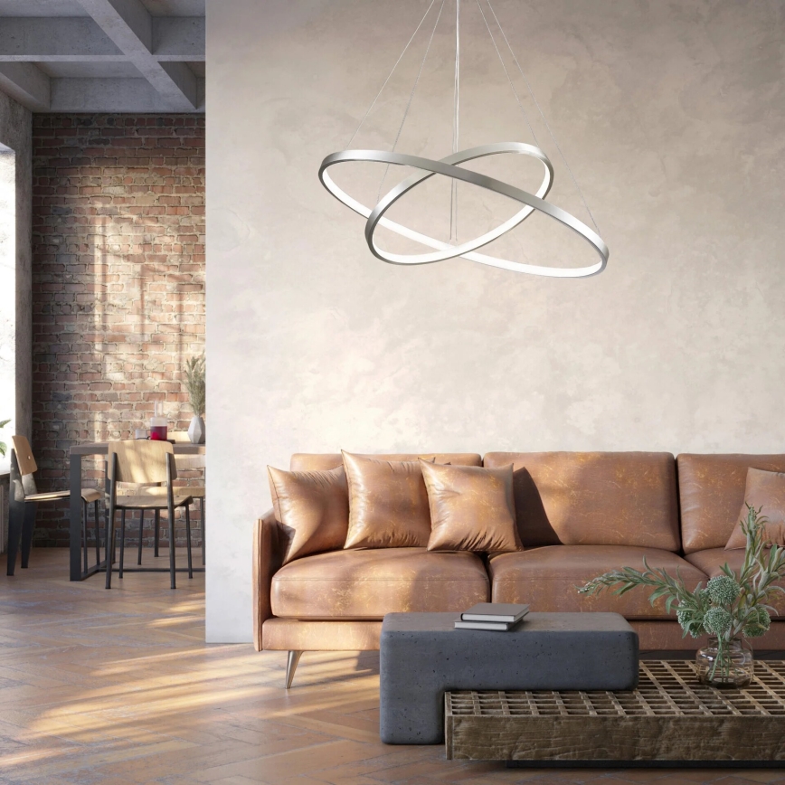  Κρεμαστό φωτιστικό οροφής LED LEA LED/35W/230V 4000K διάμετρος 60 cm ματ χρώμιο