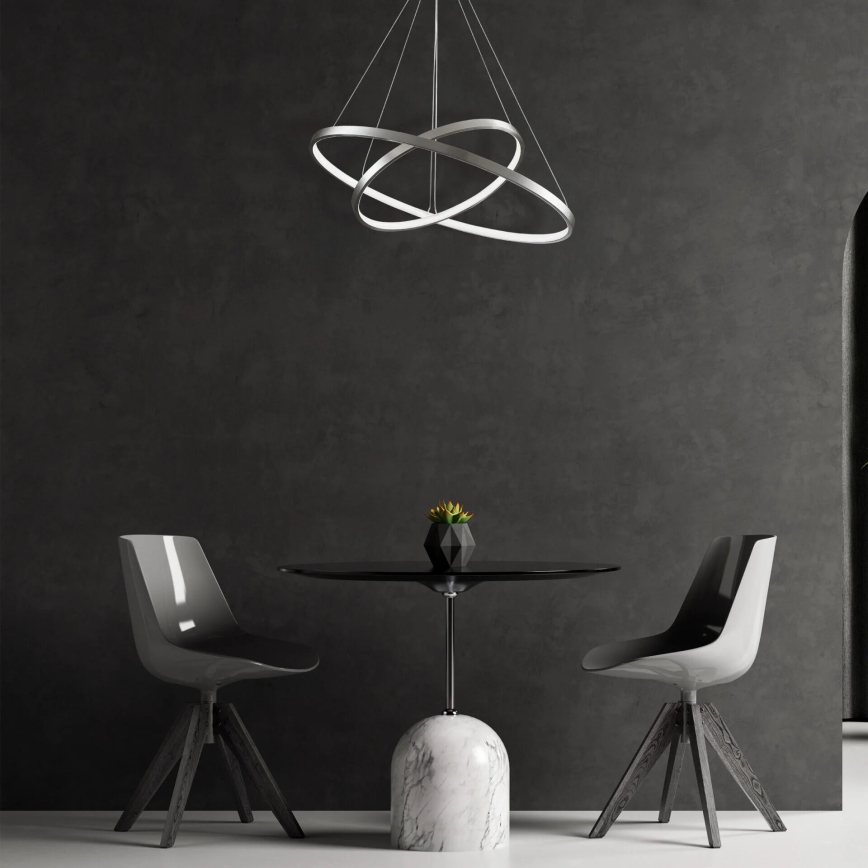  Κρεμαστό φωτιστικό οροφής LED LEA LED/35W/230V 4000K διάμετρος 60 cm ματ χρώμιο