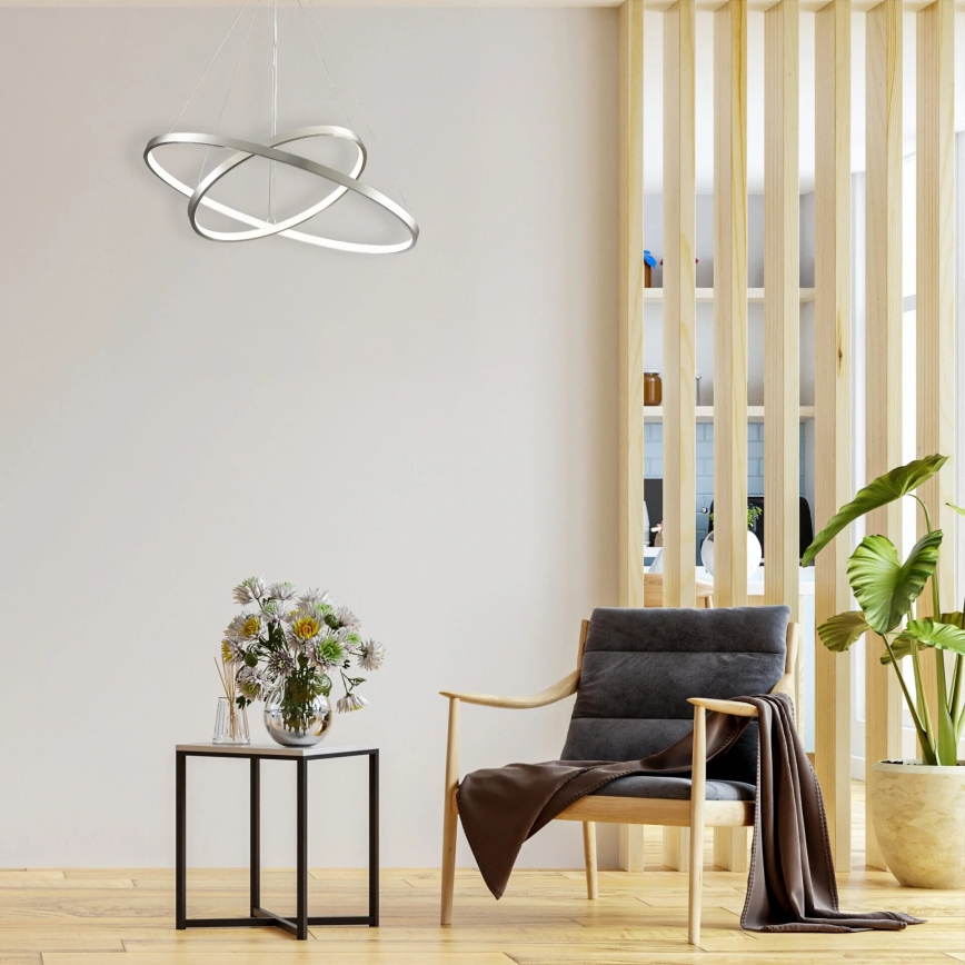  Κρεμαστό φωτιστικό οροφής LED LEA LED/35W/230V 4000K διάμετρος 60 cm ματ χρώμιο